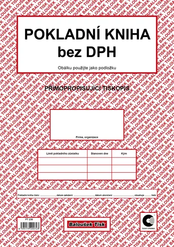 Pokladní kniha bez DPH A4