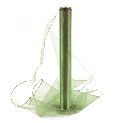 Organza 40cm/10y tmavě zelená 084