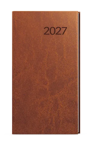 Týdenní diář 2027 Baloušek Jakub Vivella kapesní hnědá