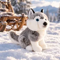 Plyšový pes Husky sedící 30 cm ECO-FRIENDLY (4)