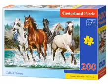 Puzzle Castorland 200 dílků premium - Běžící koně (volání divočiny) Puzzle Castorland 200 dílků premium - Běžící koně (volání divočiny)