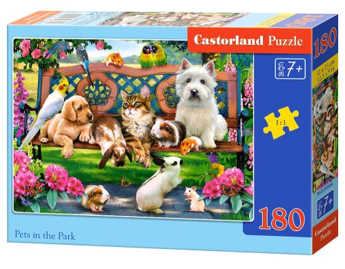 Puzzle Castorland 180 dílků - Mazlíčci v parku