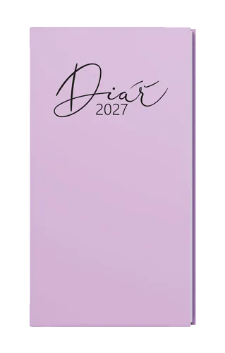Týdenní diář 2027 Baloušek Jakub Pastel kapesní fialová