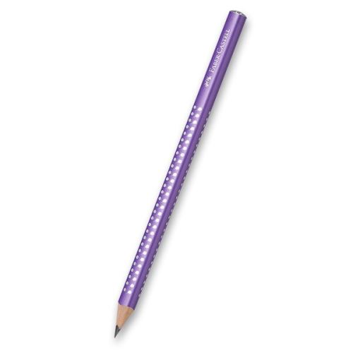 Grafitová tužka Jumbo Faber-Castell Sparkle - perleťová fialová