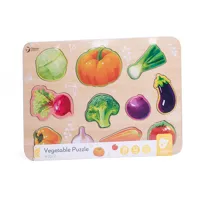 Puzzle/Vkládačka deskové zelenina dřevo ve fólii 30x21cm 18m+ (1)