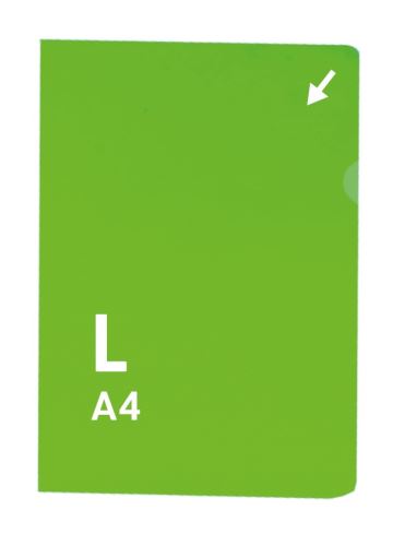 Obal L A4 čirý, 110 mikronů, pomerančový povrch, HERLITZ - zelený