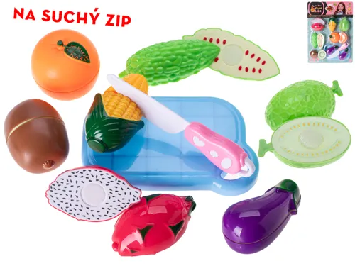 Sada ovoce a zeleniny na suchý zip, 16 ks - s dračím ovocem