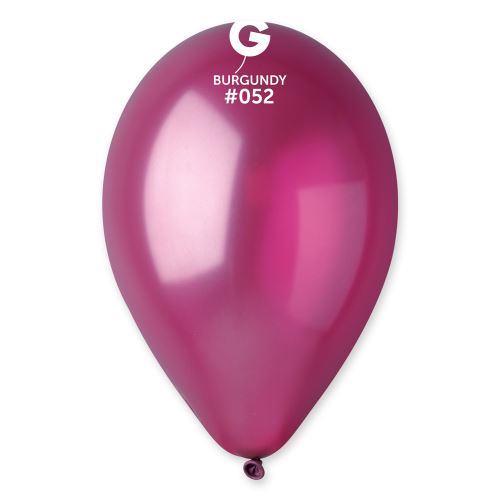 Balónky nafukovací průměr 26cm - metalická burgundy, 100 ks
