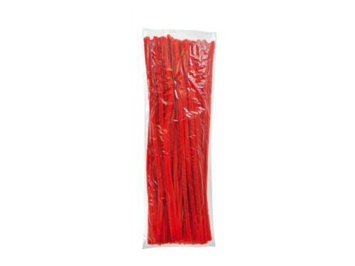 Chlupaté modelovací dráty 30cm, 100ks - červené