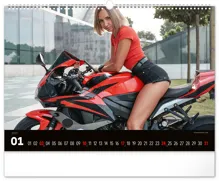 Nástěnný kalendář 2027 Notique Girls & Bikes, 48 x 33 cm (1)
