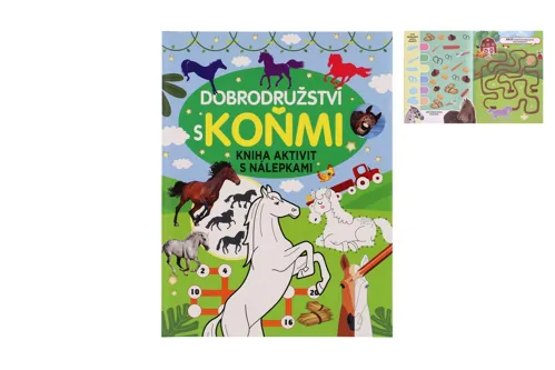 Kniha aktivit s nálepkami - Dobrodružství s koňmi