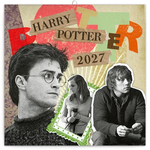 Nástěnný kalendář poznámkový 2027 Notique Harry Potter, 30 x 30 cm