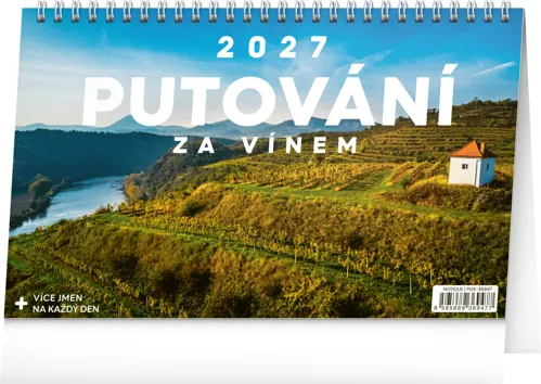 Stolní kalendář 2027 Notique Putování za vínem, 23,1 x 14,5 cm