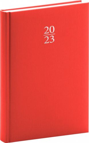 Denní diář A5 Presco Group 2023, 15 x 21 cm - Capys červený
