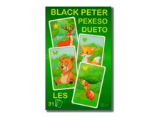 Černý Petr/Pexeso/Dueto les 3v1 6,5x10,5x1,5cm 31ks v krabičce Černý Petr/Pexeso/Dueto les 3v1 6,5x10,5x1,5cm 31ks v krabičce