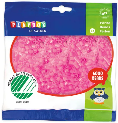 Zažehlovací korálky, 6000 ks - růžové
