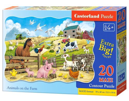 Puzzle Castorland MAXI 20 dílků - Zvířátka na farmě