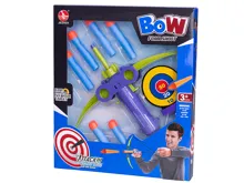 Kuše s terčem a 6 pěnovými náboji - mix barev (1)