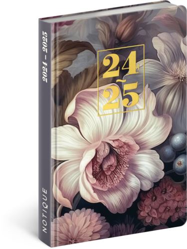18měsíční diář týdenní diář 2024/2025 Presco Group Petito - Květiny, 11 × 17 cm