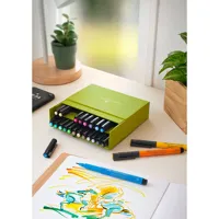 Popisovač Faber-Castell Pitt Artist Pen Brush studio box, 24 ks (2)