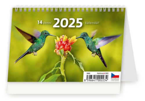Stolní kalendář 2025 Helma - Plánovací MINI - 14denní