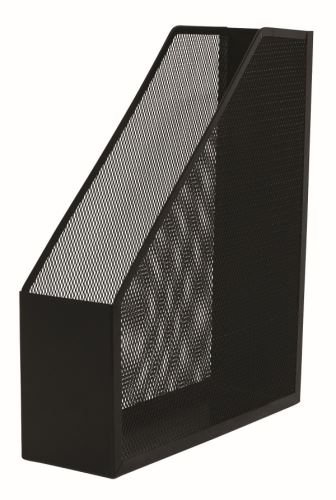Drátěný stojan na časopisy DONAU, A4, 295 x 258 x 90 mm, kov, černý