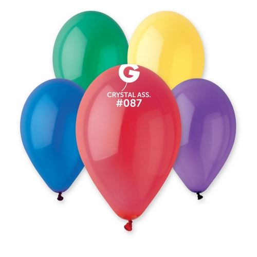 Balónek nafukovací průměr 26cm – mix pastelových barev crystal, 10 ks