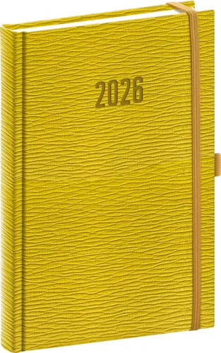 Denní diář 2026 NOTIQUE A5 - Rivoli žlutozelený, 15 x 21 cm