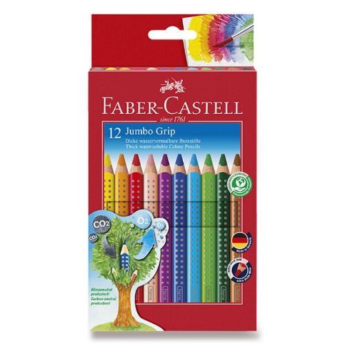 Pastelky Faber-Castell Colour Grip Jumbo, 12 barev
