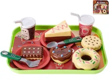 Cukrářský set, 11 ks s podnosem 26 × 19 cm