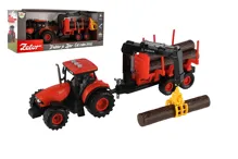 Traktor Zetor s vlekem a nakládacím ramenem 36 cm na setrvačník se světlem a zvukem