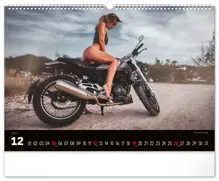 Nástěnný kalendář 2027 Notique Girls & Bikes, 48 x 33 cm (12)