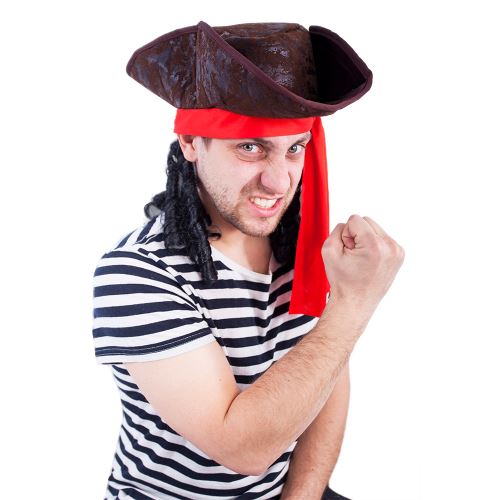 Klobouk pro dospělé Pirát s vlasy
