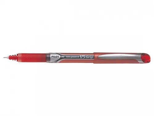 PILOT roller Hi-Tecpoint V5 Grip, 0,3mm - červená