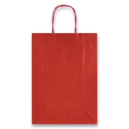 Papírová taška Allegra rubínová 16x8x21 cm velikost XS - kroucené papírové ucho