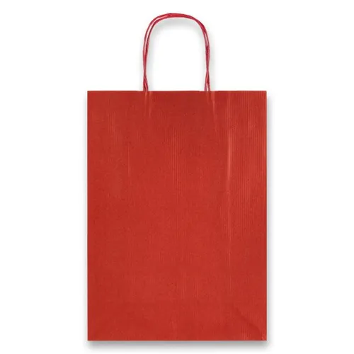 Papírová taška Allegra rubínová 16x8x21 cm velikost XS - kroucené papírové ucho