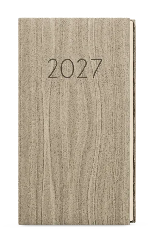 Týdenní diář 2027 Baloušek Jakub Wood kapesní světle hnědá