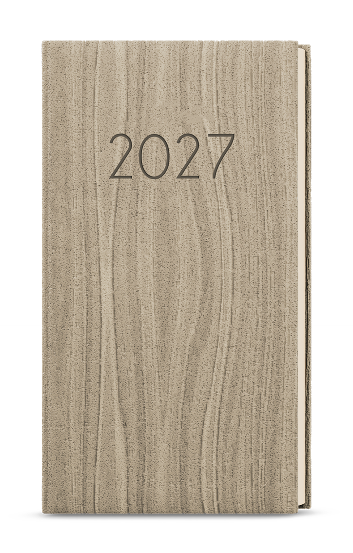 Levně Týdenní diář 2027 Baloušek Jakub Wood kapesní světle hnědá