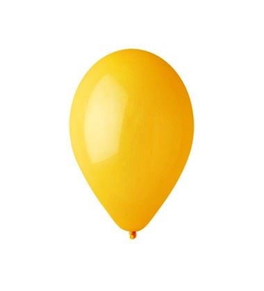 Balónky nafukovací průměr 26cm – pastelová tmavě žlutá, 100 ks