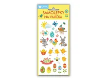 Velikonoční samolepky na vajíčka 839 gelové Veselé Velikonoce 19x9cm (1)