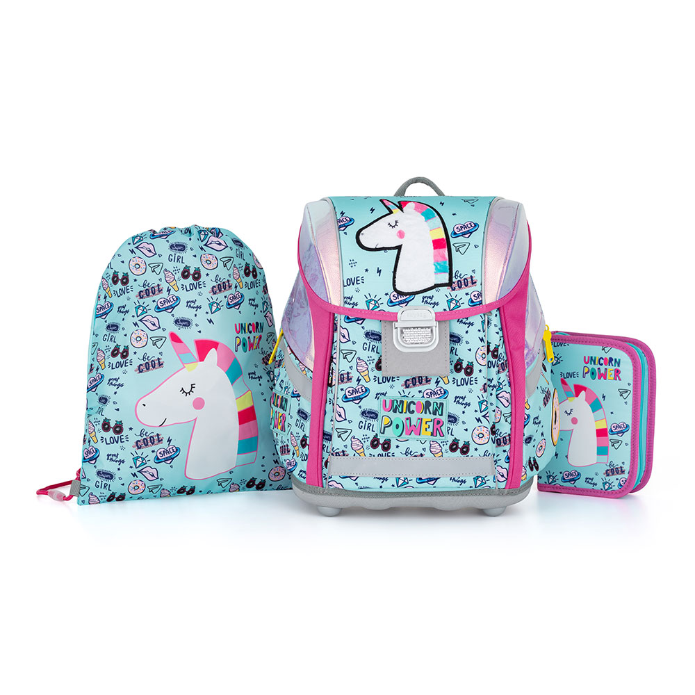 Levně Školní set s batohem KARTON P+P PREMIUM LIGHT 3-dílný - Unicorn Iconic
