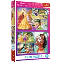 Puzzle 2x70 Disney Princezna - Pohádkové dny 27,5x18cm v krabici 19x29x4cm (1)