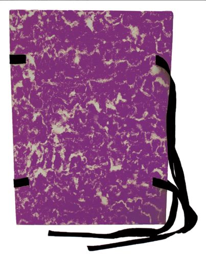 Spisové desky s tkanicemi A4 - mramor fialové