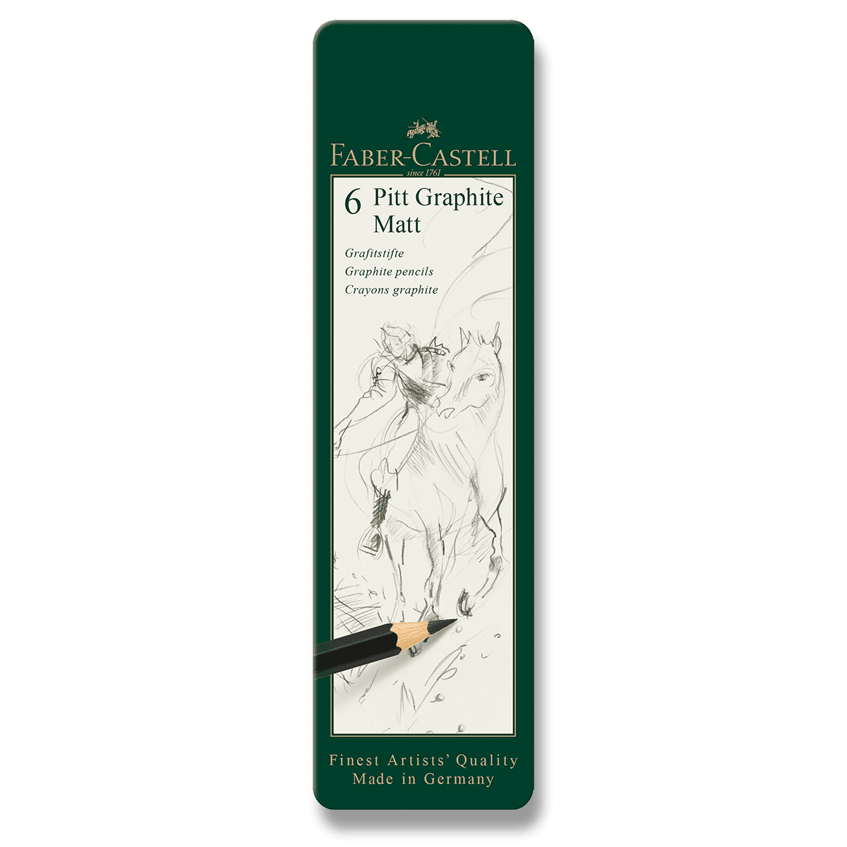 Levně Umělecké grafitové tužky Faber-Castell Pitt Graphite Matt, sada 6ks