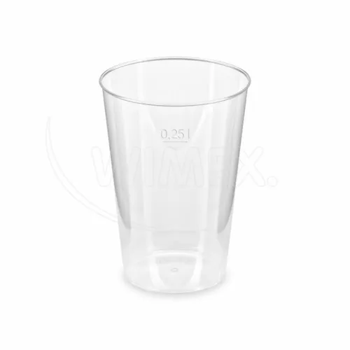 Kelímek krystal PS Ø76mm 0,25L, 50 ks