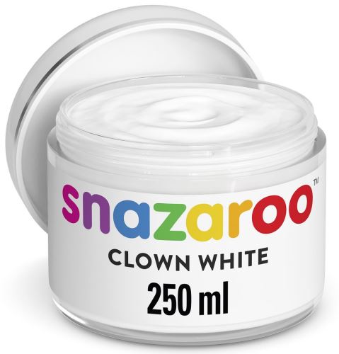 Barva na obličej klaunská bílá 250ml Snazaroo