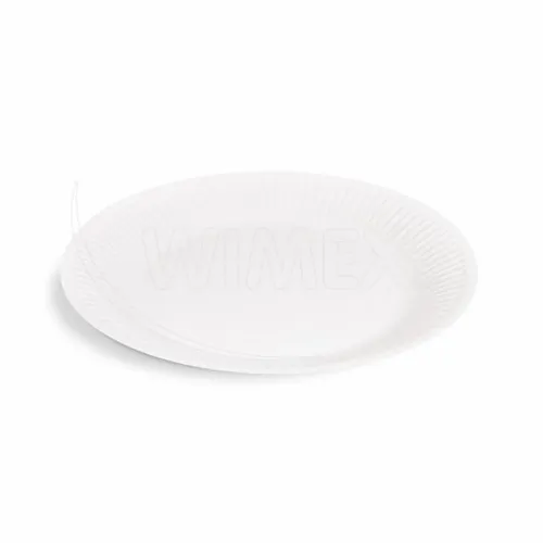 Talíř papírový mělký, bílý, průměr 23cm - 100ks