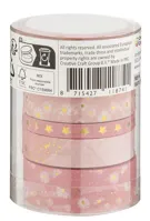 Dekorační lepicí pásky - WASHI pásky 6ks x 3m - růžové (1)