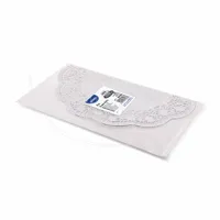 Dekorativní krajka kulatá, stříbrná Ø 32 cm, 4 ks (1)