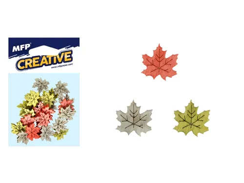 Dekorace list javor 24ks 2cm mix